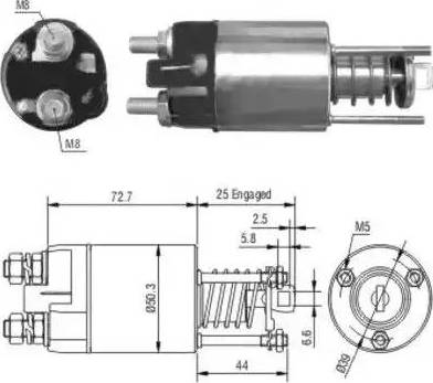 Hoffer 6646045 - Тяговое реле, стартер avtokuzovplus.com.ua