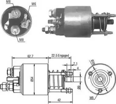 Hoffer 6646049 - Тяговое реле, стартер avtokuzovplus.com.ua