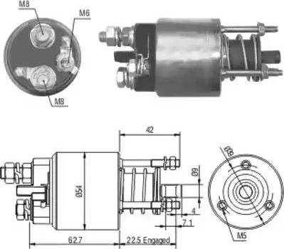 Hoffer 6646051 - Тяговое реле, стартер avtokuzovplus.com.ua