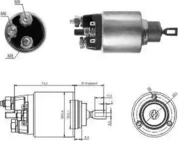 Hoffer 6646061 - Тягове реле, стартер autocars.com.ua