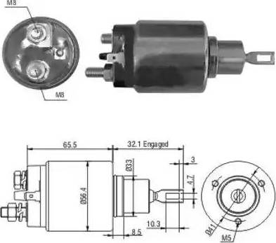 Hoffer 6646067 - Тяговое реле, стартер avtokuzovplus.com.ua