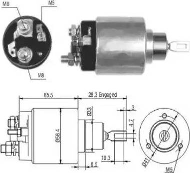 Hoffer 6646106 - Тягове реле, стартер autocars.com.ua