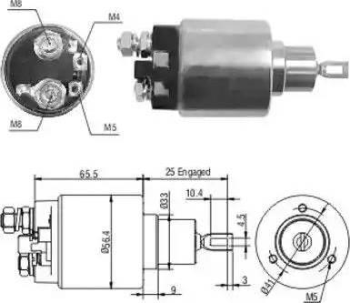 Hoffer 6646107 - Тягове реле, стартер autocars.com.ua