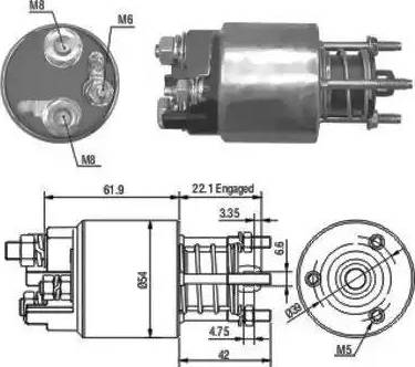 Hoffer 6646110 - Тяговое реле, стартер avtokuzovplus.com.ua