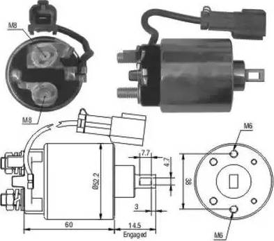 Hoffer 6646150 - Тягове реле, стартер autocars.com.ua