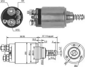 Hoffer 6646191 - Тяговое реле, стартер avtokuzovplus.com.ua