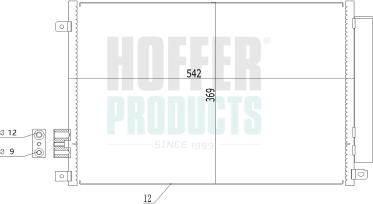 Hoffer 991004 - Конденсатор, кондиціонер autocars.com.ua
