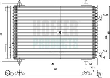 Hoffer 991009 - Конденсатор, кондиціонер autocars.com.ua