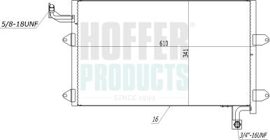 Hoffer 991145 - Конденсатор, кондиціонер autocars.com.ua