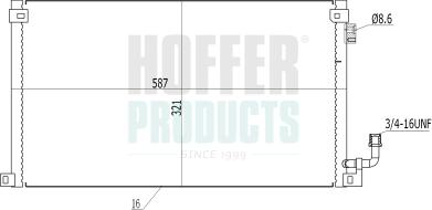 Hoffer 991148 - Конденсатор, кондиціонер autocars.com.ua
