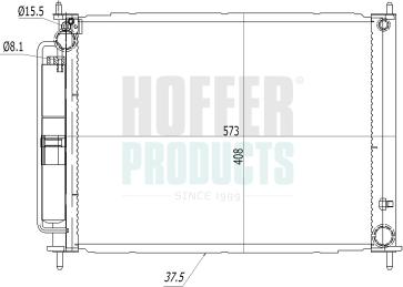 Hoffer 991155 - Конденсатор, кондиціонер autocars.com.ua