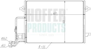 Hoffer 991158 - Конденсатор, кондиціонер autocars.com.ua