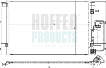 Hoffer 991170 - Конденсатор, кондиціонер autocars.com.ua