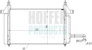 Hoffer 991173 - Конденсатор, кондиціонер autocars.com.ua