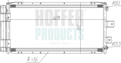 Hoffer 991190 - Конденсатор, кондиціонер autocars.com.ua