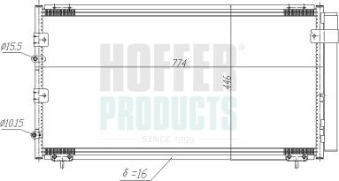 Hoffer 991191 - Конденсатор, кондиціонер autocars.com.ua