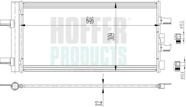 Hoffer 991192 - Конденсатор, кондиціонер autocars.com.ua