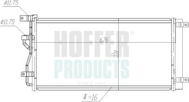 Hoffer 991203 - Конденсатор, кондиціонер autocars.com.ua