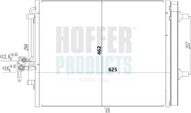 Hoffer 991212 - Конденсатор, кондиціонер autocars.com.ua