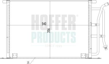 Hoffer 991215 - Конденсатор, кондиціонер autocars.com.ua