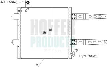 Hoffer 991221 - Конденсатор, кондиціонер autocars.com.ua