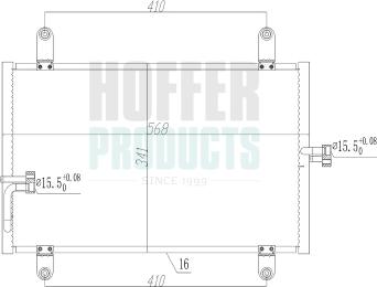 Hoffer 991237 - Конденсатор, кондиціонер autocars.com.ua