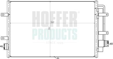 Hoffer 991254 - Конденсатор, кондиціонер autocars.com.ua