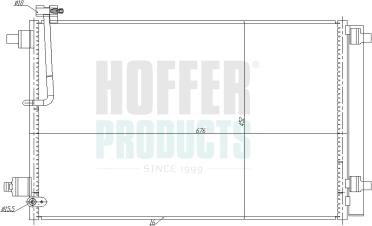 Hoffer 991281 - Конденсатор, кондиціонер autocars.com.ua