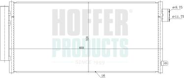 Hoffer 991284 - Конденсатор, кондиціонер autocars.com.ua