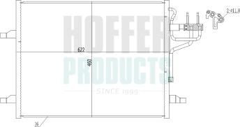 Hoffer 991292 - Конденсатор, кондиціонер autocars.com.ua