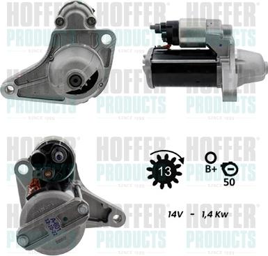 Hoffer H5010054G - Стартер autocars.com.ua