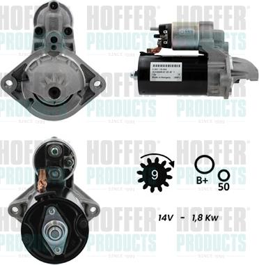 Hoffer H5010087G - Стартер avtokuzovplus.com.ua