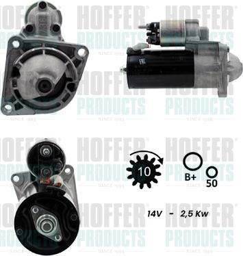 Hoffer H5010185G - Стартер autocars.com.ua