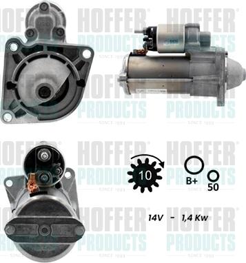 Hoffer H5010190G - Стартер autocars.com.ua