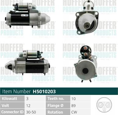 Hoffer H5010203G - Стартер autodnr.net