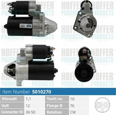 Hoffer H5010270 - Стартер autodnr.net