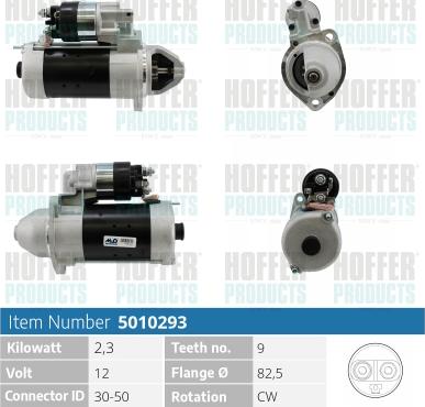 Hoffer H5010293 - Стартер autodnr.net