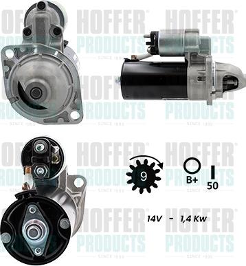 Hoffer H5010367G - Стартер avtokuzovplus.com.ua