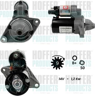 Hoffer H5010369G - Стартер autocars.com.ua