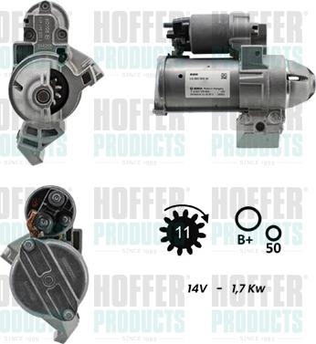 Hoffer H5010889G - Стартер avtokuzovplus.com.ua