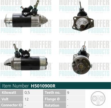 Hoffer H5010900R - Стартер avtokuzovplus.com.ua