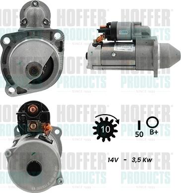 Hoffer H5010946G - Стартер autocars.com.ua