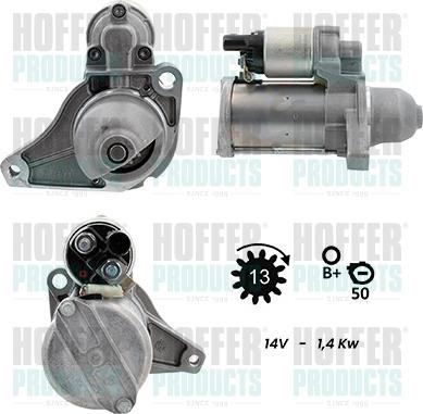 Hoffer H5010947G - Стартер autocars.com.ua