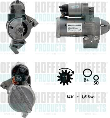 Hoffer H5010951G - Стартер avtokuzovplus.com.ua