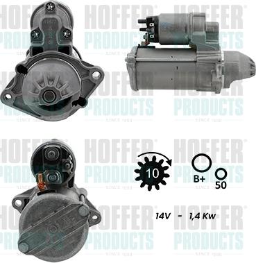 Hoffer H5010966 - Стартер avtokuzovplus.com.ua