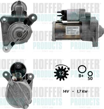 Hoffer H5010968G - Стартер autocars.com.ua