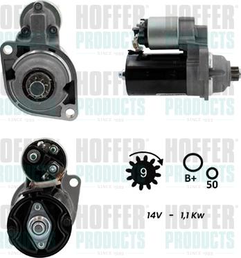 Hoffer H5010976G - Стартер autocars.com.ua