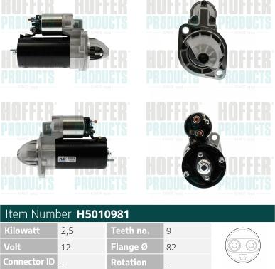 Hoffer H5010981 - Стартер autodnr.net