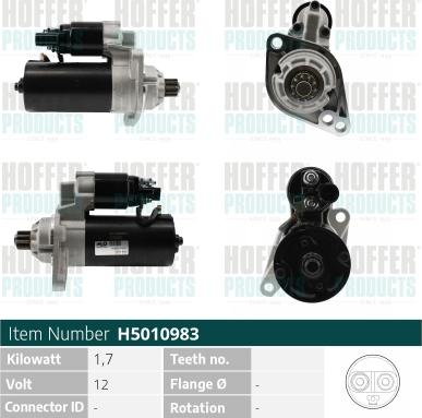 Hoffer H5010983 - Стартер autodnr.net