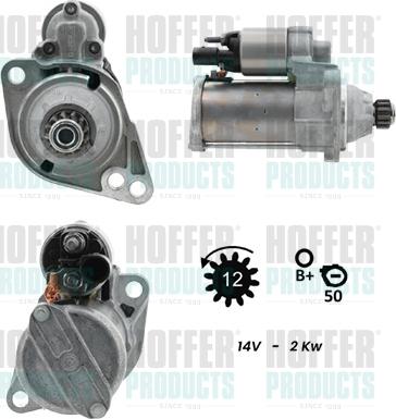 Hoffer H5010985G - Стартер autocars.com.ua